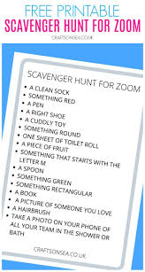 Scavenger Hunt For Zoom Free Printable For Kids In 2020 Scavenger Hunt Girl Scout Meeting Ideas Activities For Teens
