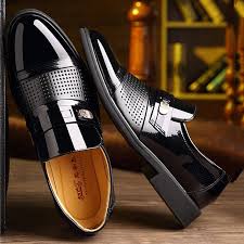 Men Leather Splicing Non Slip Large Size Business Casual Formal Shoes Formal Shoes For Men Formal Shoes Leather Men