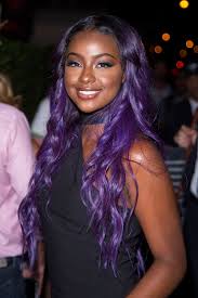 Justine Skye S Purple Braids Are Getting Us Excited For Festival Season Girl With Purple Hair Dark Purple Hair Hair Styles