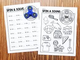 Fidget Spinner Activities For Kindergarten Simply Kinder Kindergarten Activities Afterschool Activities Kindergarten