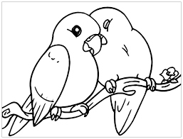 Birds coloring page with few details for kids. Birds To Download Birds Kids Coloring Pages