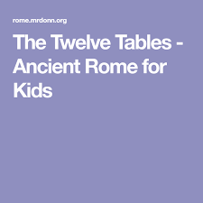 The Twelve Tables Ancient Rome For Kids Ancient Rome Kids Ancient Rome Twelve Tables