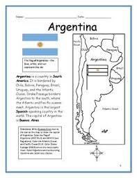Argentina Printable Handout With Map And Flag Geography Lessons English Activities For Kids Argentina