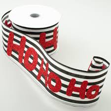 Black And White Striped Ribbon Bulk 2 5 Black White Striped Satin Ribbon Red Glitter Ho Ho Ho 10 Yards X649140 13 Red Glitter Ribbon Deco Mesh Ribbon