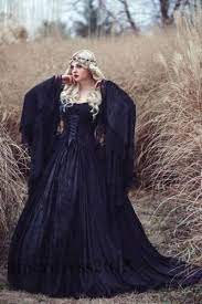 Gothic Black Lace Long Sleeved Wedding Dresses Lace Up Back Medieval Bridal Gown Gothic Wedding Dress Lace Dress With Sleeves Lace Wedding Dress With Sleeves