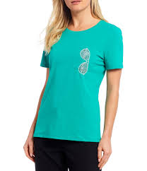 Ss21 collection has just landed! Karl Lagerfeld Paris Sequin Sunglass Pocket Short Sleeve Cotton Tee Dillard S