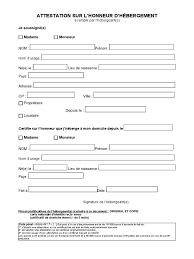 Il s'agit d'un simple document établi sur papier libre, dans lequel l'hébergeant déclare héberger l'héberger. Attestation Hebergement