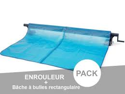 Enrouleur Bache A Bulles Pour Piscine Tubulaire Rectangulaire 7 32 X 3 66 M Intex Leroy Merlin