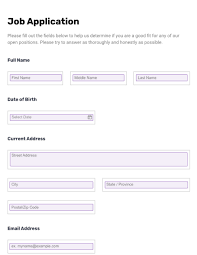 2022 free job application form free to edit sign print