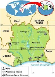 Costa do marfim conquistou sua independência da frança em 1960. Costa De Marfil Mapas Geograficos De Costa De Marfil Costa Do Marfim Geografica Geografia