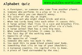 Despite its name, it is possible to solve the impossible qu. Alphabet Quiz Puzzles World