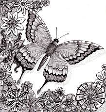 zentangle art coloriage papillon princesse peach super mario bros