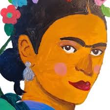 Corona de Frida Kahlo 'Navidad Frida' Tarjeta navideña para el Día de la  Madre Saludos de cumpleaños Única hecha a mano Kitsch Flamenco Artista  mexicana Cuadrado