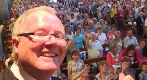 Fr. Adrian Egan, Limerick takes a selfie at Mass