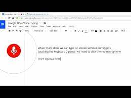 Additionally, if the typing job is taking a toll on your body and developing symptoms. How To Use Google Docs Voice Typing Youtube