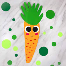 You can download and print the free easter card have your child make a collection of homemade easter cards and take them to the local nursing home or children's hospital. Handprint Carrot Easter Card Free Template