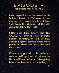 Do you know all about star wars? Episode 6 Return Of The Jedi Star Wars Movies Each Episode Opening Crawl Text Boys Nursery Star Wars Nursery Or Man Cave 5x7 8x10 Star Wars Movie Star Wars Nursery Star Wars Prints