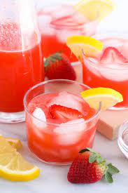 Fill the glasses completely with ice cubes and add some mint and lemon slices. Strawberry Vodka Lemonade W Fresh Strawberries Fit Foodie Finds