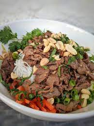Grilled Vietnamese Beef Vermicelli Bowl Bun Bo Xao Dish N The Kitchen Recipe Vermicelli Recipes Vietnamese Noodle Salad Beef Vermicelli