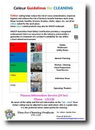 Colour Code Cleaning Chart Time For Cleaning Products