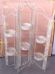 Eisen Raumteiler Metall Paravent Blumen Regal Rosentreppe Weiss Spanische Wand Room Divider Plant Stand With Wheels Plant Stand Indoor