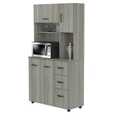 Fits beautifully in our kitchen and for our microwave. Inval Kitchen Microwave Cabinet In Smoke Oak Engineered Wood Gcm 063
