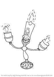 How To Draw Lumiere From Beauty And The Beast Step By Step Learn Drawing By Thi Beauty And The Beast Drawing Lumiere Beauty And The Beast Beauty And The Beast