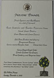 Holiday Dinners At The White House America S Table Holiday Dinner Vintage Menu White House