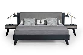 A grey bed is a strong, mature option for your bedroom. Nova Domus Panther Contemporary Grey Black Bed