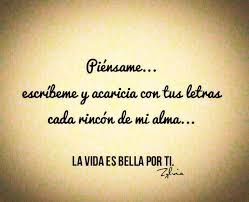 Piensame Amor Amor Bonito Citas