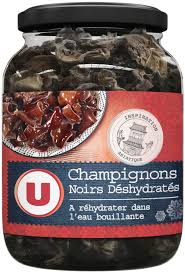 Champignon noir (auricularia polytricha) est un champignon sauvage comestible, parfois reconnu pour sa consistance gélatineuse et sa mâche distincte, le champignon noir est un ingrédient. Champignons Noirs Deshydrates U 50 G