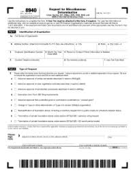 New Form 8940 For Miscellaneous Irs Approval Requests