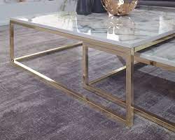 139,99 € 139,99 € 149,99 € 149,99€ kostenlose lieferung. Wohnling Design Couchtisch 2er Set Weiss Marmor Optik Eckig Couchtische 2 Teilig Tischgestell Metall Gold