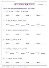 Worksheets Mean Median And Mode In 2020 Mean Median And Mode Central Tendency Worksheets