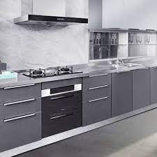Unique kitchen style pvc membrane lacquer solid wood and acrylic. Modern Acrylic Veneer Kitchen Cabinet Model No Ay02