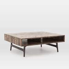 • the modern craftsman coffee table offers two storage drawers that open from either side with open storage shelf. Modern Reclaimed Oak Coffee Table