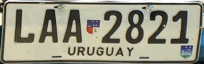License Plate In Uruguay Personalized License Plates Car License Plates License Plate