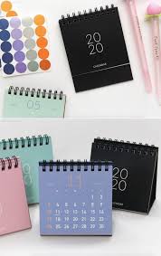 2021 Mini Calendar 4colors Desk Calendar Simple Calendar Etsy Mini Calendars Desk Calendar Simple Coloring Calendar