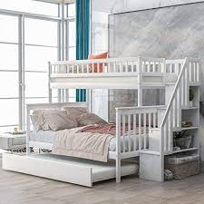The full and twin over twin bunk bed with stairs is a popular choice. Baysitone Bunk Bed Bunk Beds Twin Over Full Size Bunk Bed With Trundle And Stairs Solid