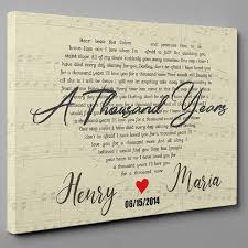 Download a thousand years song on gaana.com and listen a thousand years a thousand one step closer. Christina Perri A Thousand Years Lyrics Personalized Gallery Wrapped Canvas Tagotee