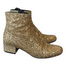Earn a gift card at bergdorf goodman. Glitter Ankle Boots Saint Laurent Gold Size 35 5 Eu In Glitter 11685590