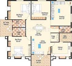 Written by florez design studios, obx, nc. 2500 Sq Ft 3 Bhk Floor Plan Image Gowra Hallmark Express Towers Available For Sale Proptiger Com