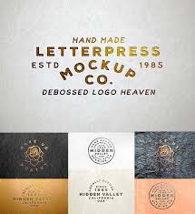 Letterpress Logo Mockup Free Download Free Logo Mockup Logo Mockup Mockup Free Download