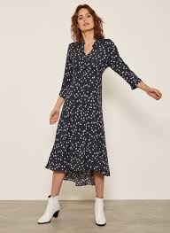 Navy Star Print Shirt Dress Printed Shirt Dress Dresses Mint Velvet