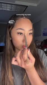 the @patrick ta nose contiur brush makes it soooooo easy 🫶🏽✨ #nosecontour  #makeup #fyp