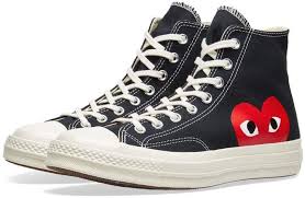 Comme Des Garcons Play X Converse Chuck Taylor 1970s Hi Black Comme Des Garcons Play X Converse Chuck Taylor 1970s Hi In 2020 Chuck Taylors Converse Chuck Taylor Converse