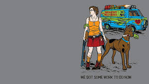 So, there are many other cartoons on dogs, but. Hd Wallpaper Zombies Velma Scooby Doo Dogs Skirts Shotguns Weapons Artwork 1360x768 Animals Dogs Hd Art Wallpaper Flare