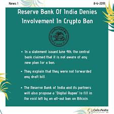Once a bill is moved for consultation in the cabinet, it goes. The Reserve Bank Of India Denies The Rumors Of Being Involved In Crypto Ban After Three Years Of Lying Dormant The Bank Of India Whitepaper How To Plan