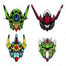 Robot Head Collection Mecha Head Illustration For Gaming Or Esport Logo
