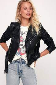 Kickstart An Edgy Cool Look With The Lulus Full Throttle Black Vegan Leather Moto Jacket Soft Vegan Leather Moto Jacket Vegan Leather Jacket Black Moto Jacket
